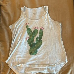 Women's Tank Top Graphic tee with Prickley Pear print